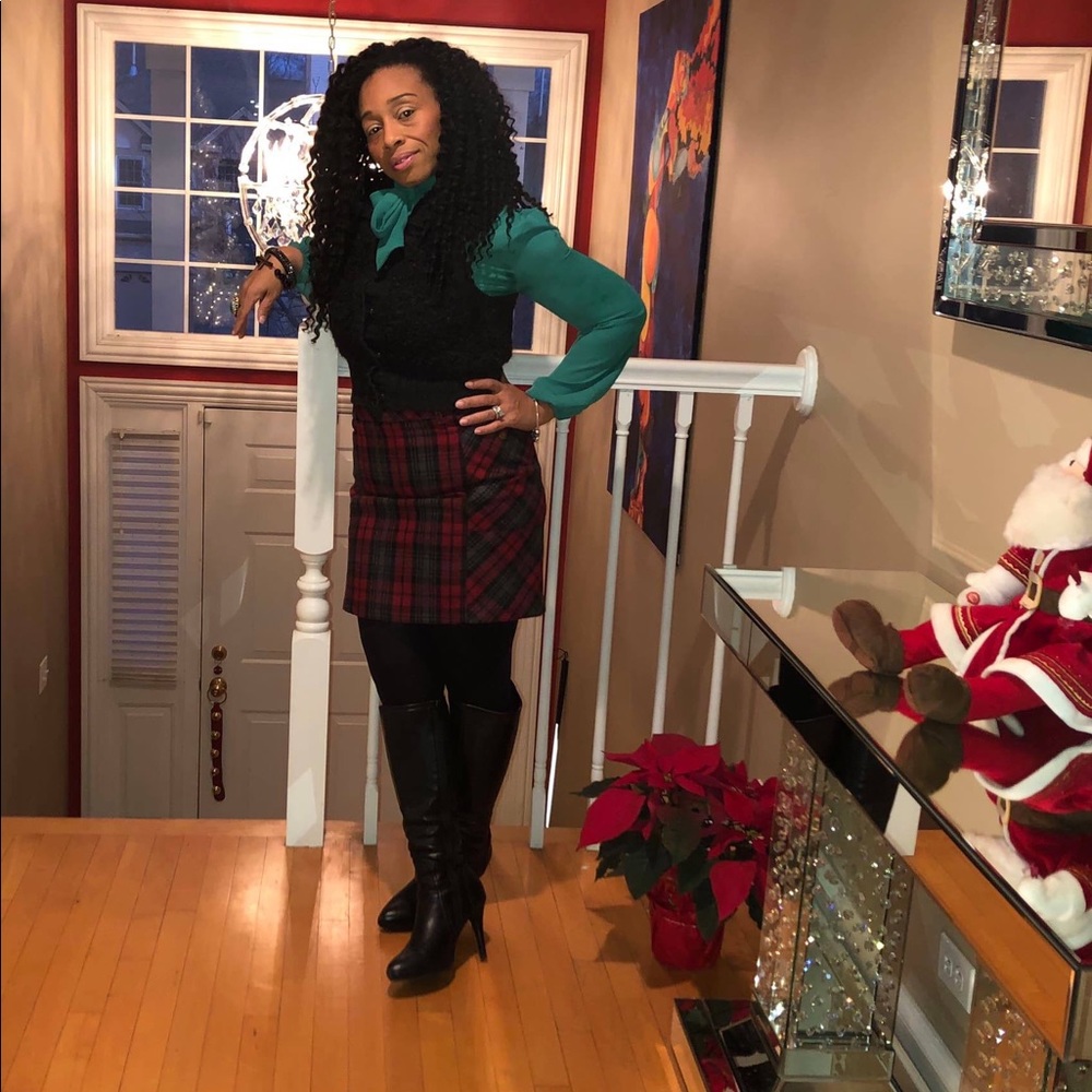 Eddie Bauer Plaid Wool Skirt